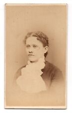 ANTIQUE CDV C. 1870s PERCIVAL GORGEOUS YOUNG LADY IN DRESS PORT JERVIS NEW YORK picture