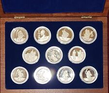 .999 Fine Silver 1987 RARE SNOW WHITE (11) Coins Complete Set 50th Anniversary  picture