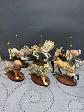 Franklin Mint Treasury of Carousel Art Lot Of 6 Assorted Animals Great Condition picture