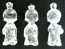 VINTAGE 1991 S J BUTCHER 24% LEAD CRYSTAL NATIVITY 3 WISE MEN MADE IN GERMANY picture