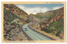 California c1930's U. S. Highway 99 through the Mountains, vintage bus picture