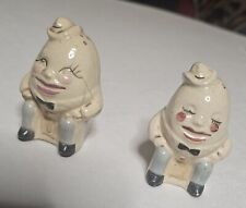 Vintage Japan Humpty Dumpty Figural Salt Pepper Shakers picture