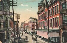 Commerce Street San Antonio Texas TX Horses & Carts c1910 Postcard picture