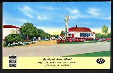 1954 Portland Rose Motel Oregon U.S. Hwy 99 Vintage Roadside Postcard RS picture