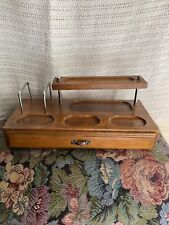 Vintage Solid Wood Dresser Valet Tray Jewelry Box Drawer MCM Nightstand Desk picture