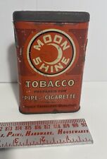 Extremely Rare Empty Moon Shine Moonshine Tobacco Tin 1910 Tobacco Sticker picture