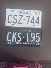 1968, 1968 Vintage Texas License Plates Used Condition picture