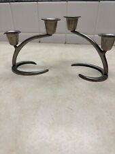 Pair of Mid Centry MCM Crescent Base Candle Holders DF picture
