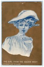 1909 The Girl From The Golden West Blueridge Georgia GA Posted Antique Postcard picture