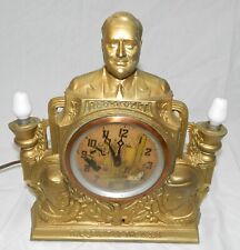 Vintage Wind-up Clock and Lamp - Roosevelt The Spirit of the U.S.A. for parts picture