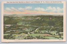 Postcard East River Mountain Route 21 & 52, Bluefield, West Virginia Vintage picture