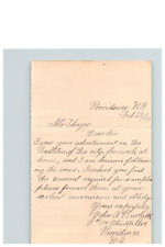 1884 Handwritten Letter John A Brundick Providence Rhode Island Family History picture