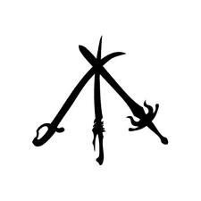 Swords Three Union - Vinyl Decal Sticker for Wall, Car, iPhone, iPad, Laptop picture