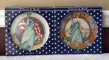 Two Vintage Villeroy & Boch Heinrich Porcelain Liberty Plates, Statue Of Liberty picture