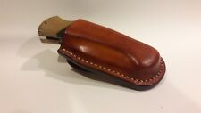 Buck 112 Ranger Custom Leather sheath, handmade, vertical carry Saddle Brown picture