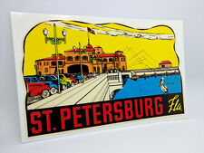 St. Petersburg Florida Vintage Style Travel Decal, Vinyl Sticker, Luggage Label picture