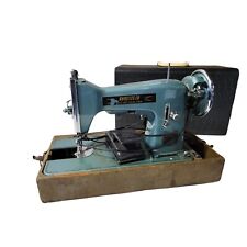 Vintage Coronet Syncro Matic Sewing Machine with Case and Foot Pedal, Ships Free picture