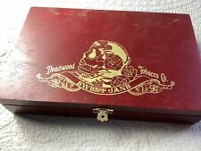 DEADWOOD SWEET JANE TOBACCO EMPTY WOODEN CIGAR BOX With Hinges picture