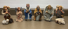 VTG. June McKenna Nativity Shepard Sheep Lambs ‘91, 2 Wisemen ‘89,  2 Angels ‘87 picture
