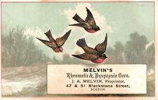 1880s-90s Bird Flying Rheumatic & Dyspepsia Cure J.A. Melvin Proprietor Boston picture