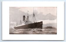 RMS Saxonia / RMS Ivernia Cunard Line Steamship Ocean Liner Postcard c.1910 picture