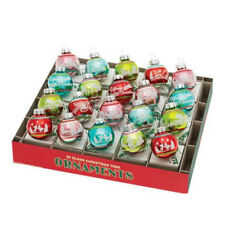 Shiny Brite Festive Fete Ball Multicolor Flocked Mini Ornament Set 20 1.25