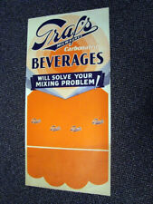 Circa 1930s Graf Beverages Mixing Sign picture