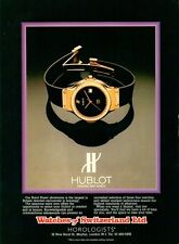 HUBLOT Watch Magazine Print Ad jewelry accessory MONTRES MDM 1980's1pg VTG 1986 picture