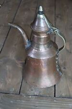 Antique Hand Hammered Copper and Brass Tea Kettle Pot picture
