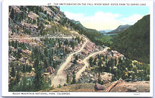 Postcard CO Switchbacks on Fall River Road Estes Park to Grand Lake c.1920s M6 picture