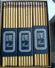 72ct Vintage Woodhue RUWE Pencils 623  #2 YELLOW USA Made Eraser. original box picture