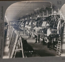 Weaving Silk Cloth Mills Paterson New Jersey Photograph Keystone Stereoview Card picture