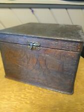 Antique Flemish Art Co. #1038 Wooden Pyrography Box picture