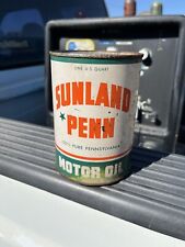 Very Rare Early Vintage Original Sunland Metal Oil Can picture