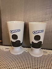 Ceramic Oreo Ice Cream Milkshake Glass Large Footed Mug Cup set of 2 picture
