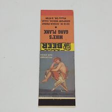 Vintage Pinup Girlie Matchbook Cover Mikes Gang Plank Newport Beach, California  picture