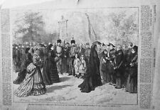 Fete Napoleon at Chislehurst Reception of Visitors by Ex-Empress Eugenie HW 1873 picture