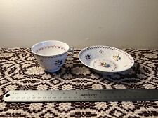 Gorgeous Early-Mid 19th C Hand Painted China ware Cup and Saucer Matched Set picture