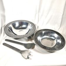 4 Piece Wilton Armetale Pewter Reggae Bowls And serving Utensils picture