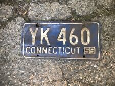 Vintage 1959 Connecticut License Plate Year Tag Antique YOM 59 CT Plates YK 460 picture