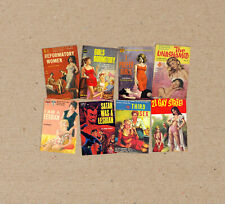 set of 8 POSTCARD VARIOUS lesbian PULP cover magazine vintage print printing picture