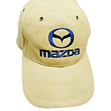 Vintage 90s MAZDA Dad Hat Strap Back Cap Beige RX-7 CX-5 CX-7 CX-9 Automobilia picture