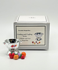 PHB Porcelain Hinged Box Colander With Fruit Trinkets Cooking Series 40390 ~ New picture