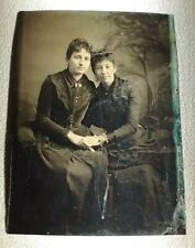 ANTIQUE TINYPE Lesbian Interest LOVELY AFFECTIONATE YOUNG WOMEN HOLDING HANDS  picture