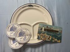CHESAPEAKE OHIO RAILWAY TRAIN FERRY SERVICE DIVIDED PLATE. And More picture