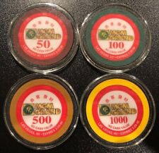 RARE Set of 4 MGM Grand Chinese New Year NO CASH VALUE chips. picture