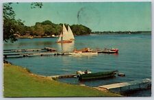 Postcard Greetings From West Haven, Sailboats, Boats, Connecticut Posted 1968 picture