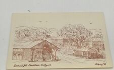 VTG Ephemera Postcard Unposted beautiful downtown of dulzura sketched  picture