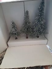 Dept 56 Accessories VILLAGE FROSTED FROSTED NORWAY PINES, Set of 3, 51756 picture