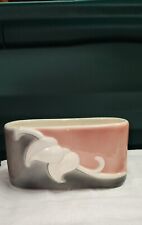 Vtg Royal Copley Art Pottery Planter Two Tone Gray Pink 6x4” Mcm picture